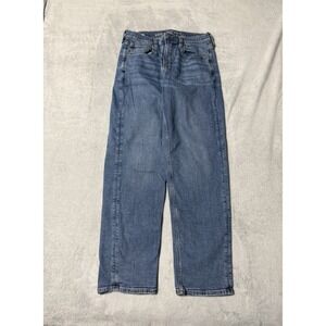American‎ Eagle 90's Straight Women's 10 Medium Wash Blue Denim Jeans 30x29
